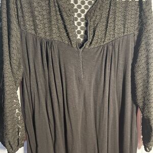Black Textured Long Sleeve Top size large